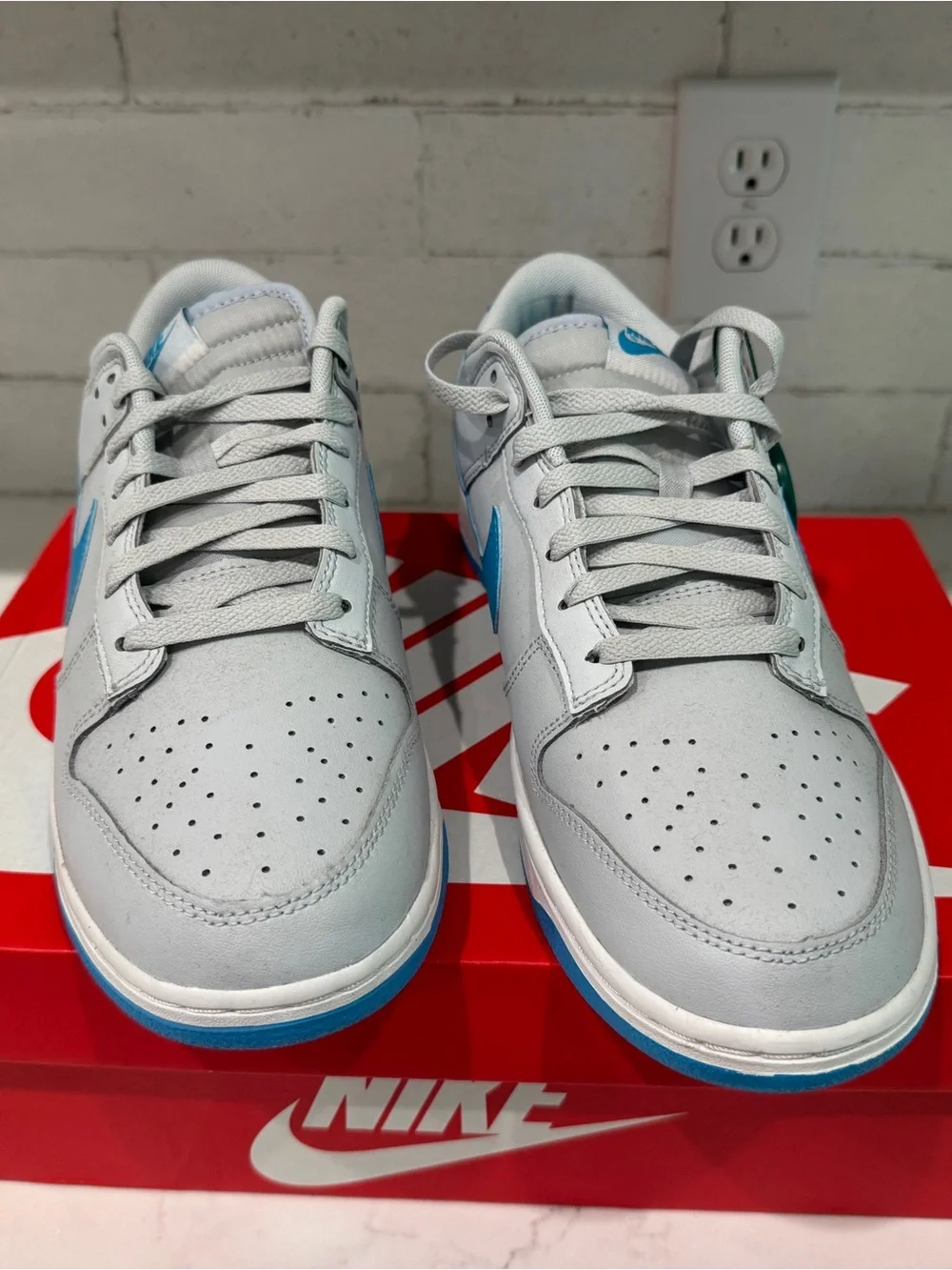 Nike Dunk Low Retro Pure Platinum Blue Lightning DV0831-001 Men's Athletic New